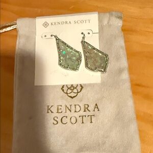 Kendra Scott Iridescent Green Earrings
